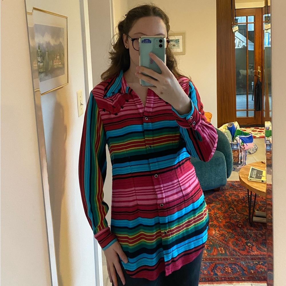 Roja Rainbow Striped Cowgirl Shirt
